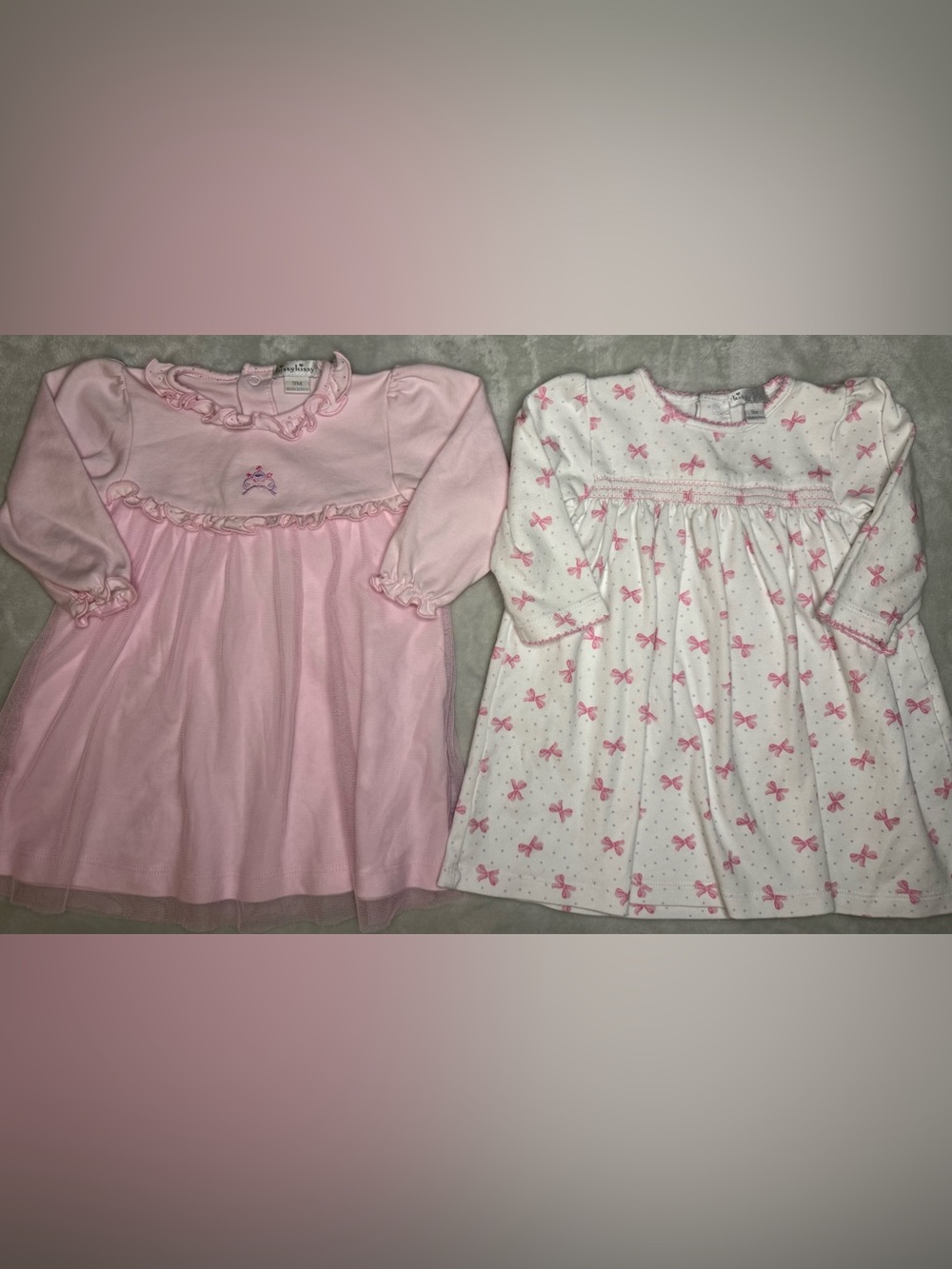 Kissy Kissy Lot of 2 Baby Girl’s Dresses sz 9 months